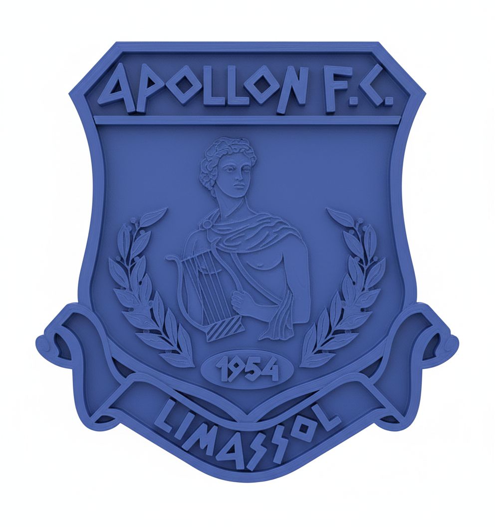 Apollon FC Emblem Relief free 3D printable STL