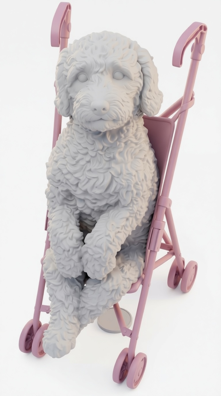 Poodle Puppy Figurine free 3D printable STL