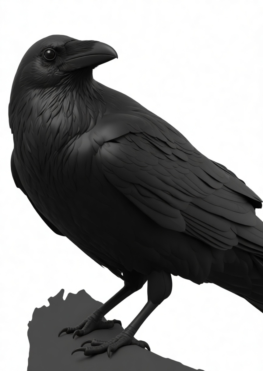 Common Raven Figurine free 3D printable STL