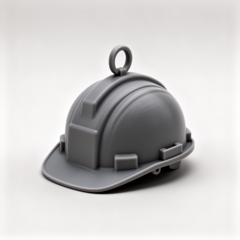 Hardhat Keyring Miniature free 3D printable STL