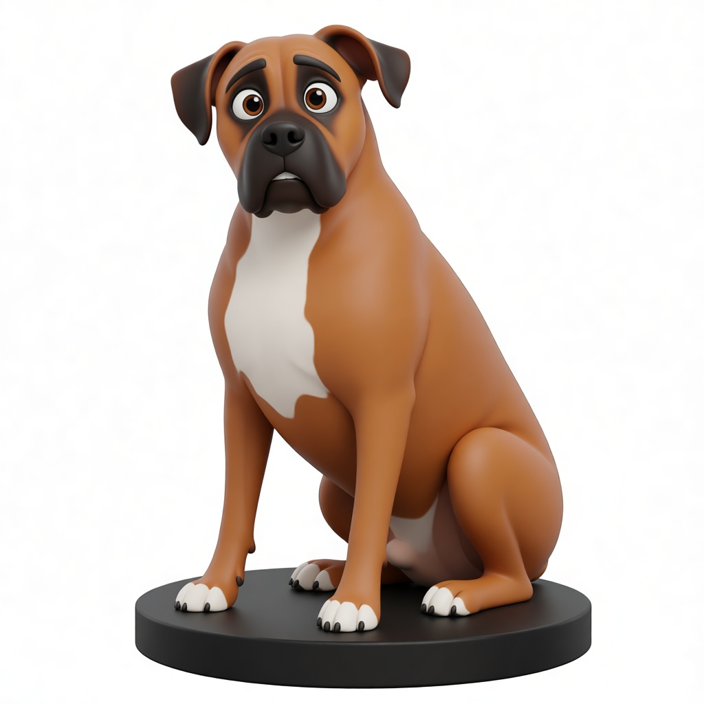 Boxer Dog Figurine free 3D printable STL