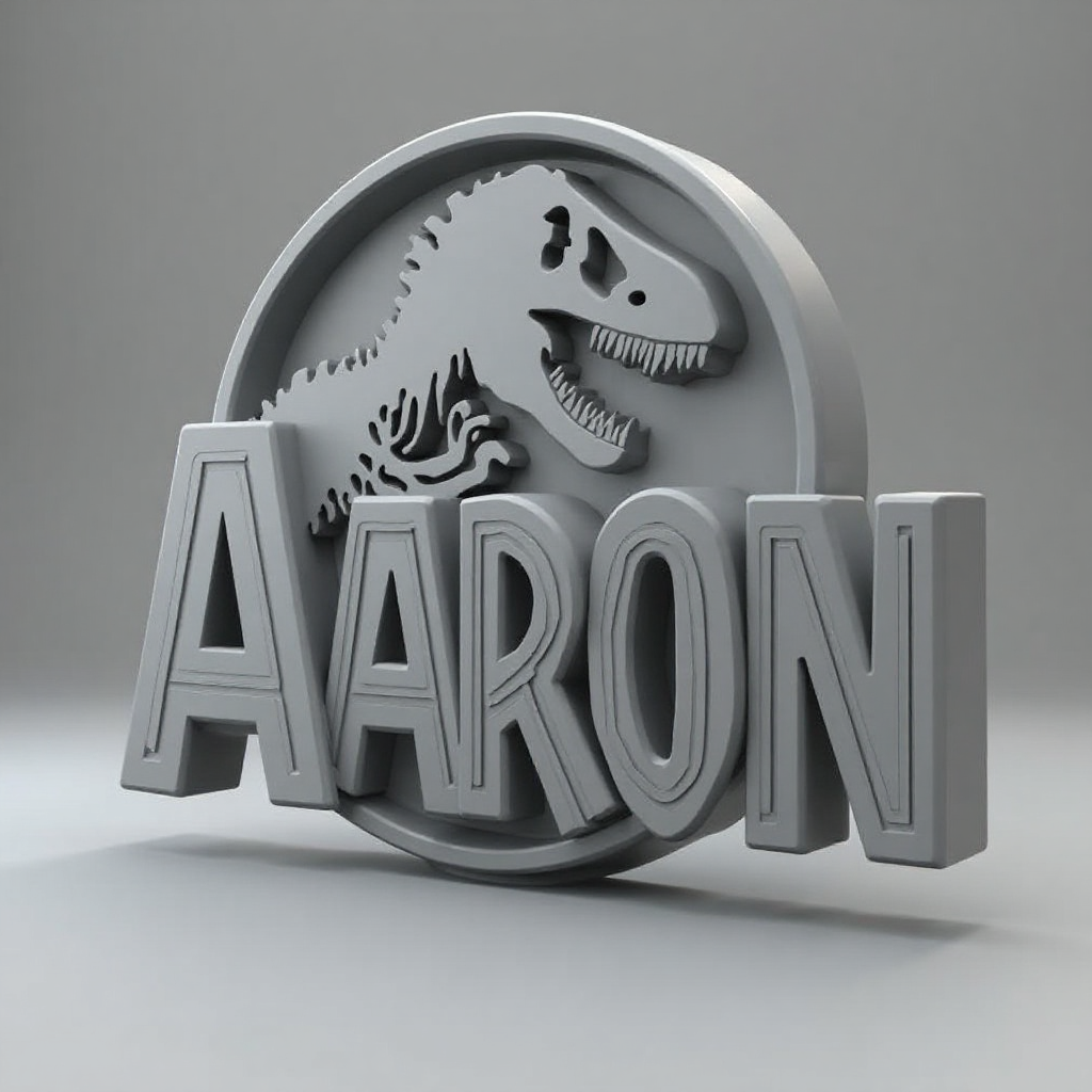 Jurassic Park Logo Model free 3D printable STL
