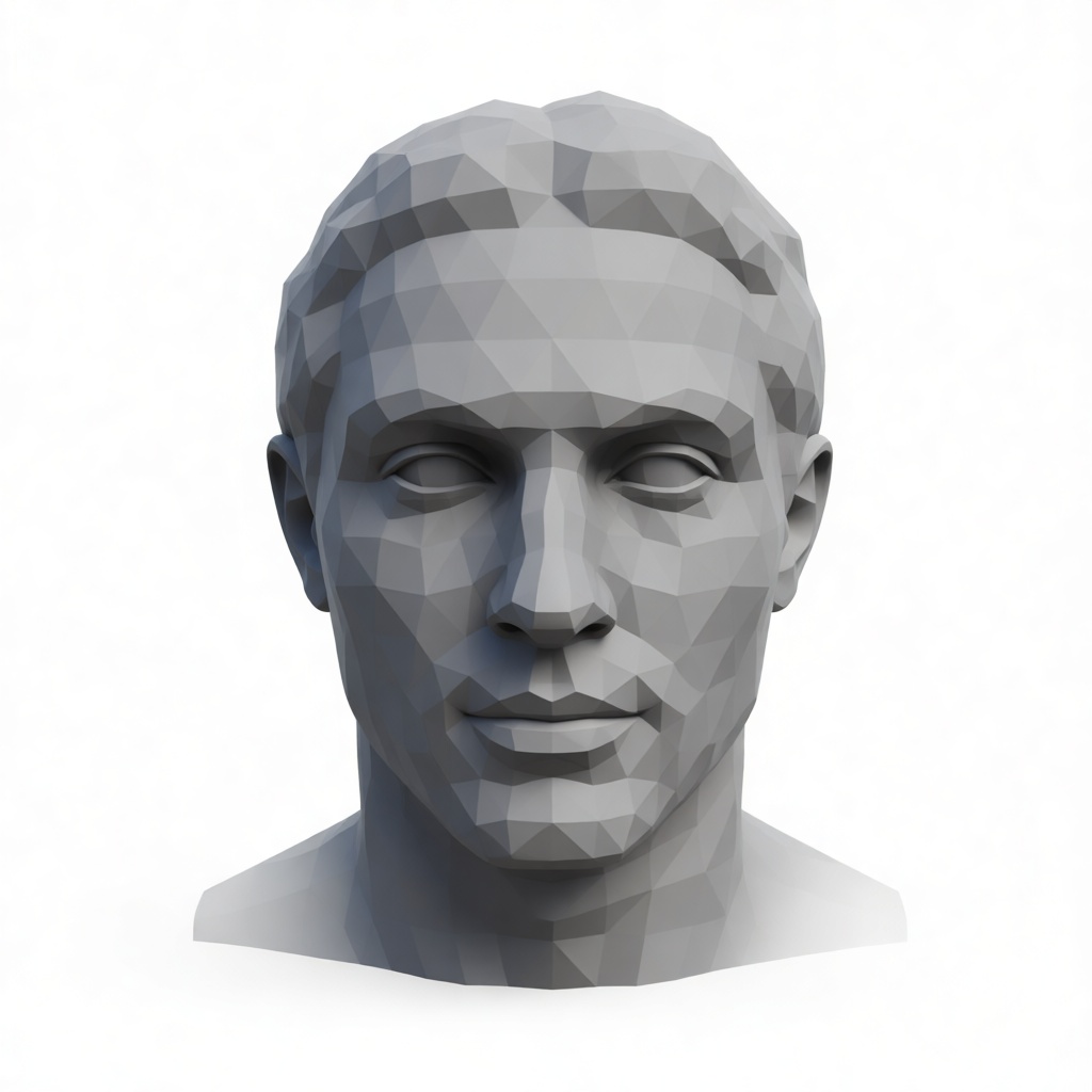 Low Poly Male Bust free 3D printable STL