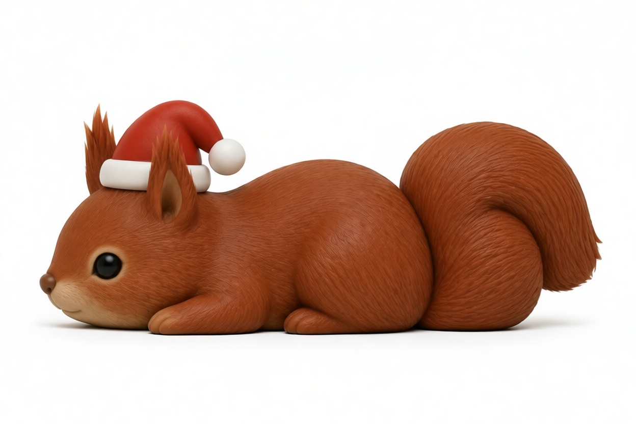 Red Squirrel Figurine free 3D printable STL