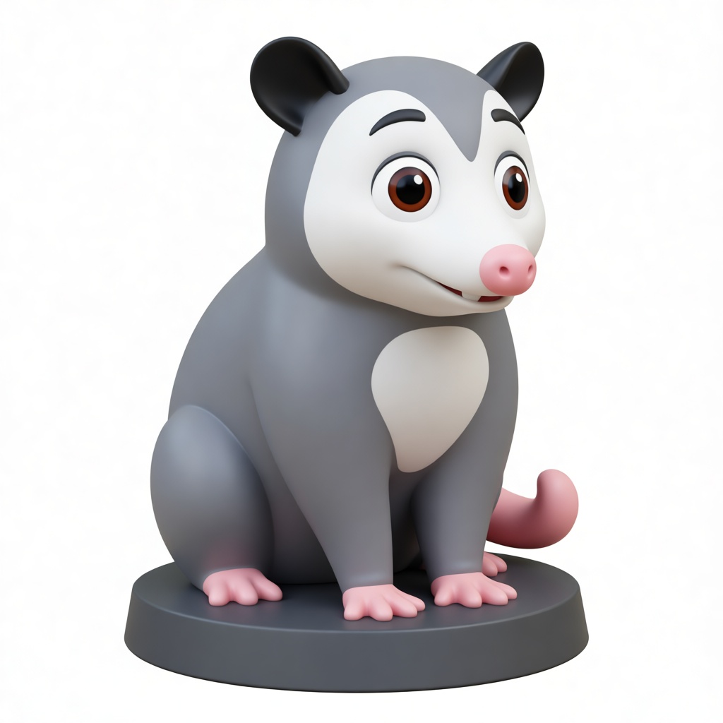Cartoon Opossum Figurine free 3D printable STL