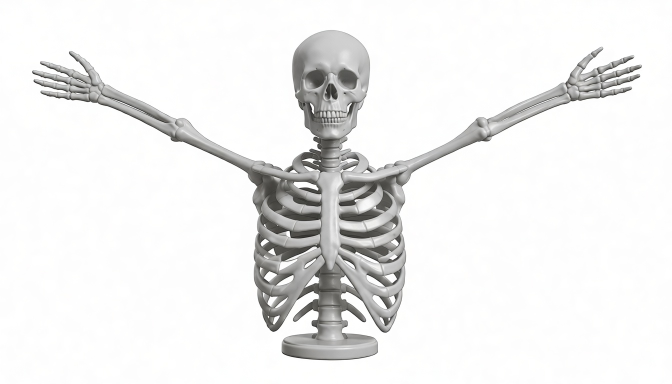 Human Skeleton Bust - Free 3D Printable STL File