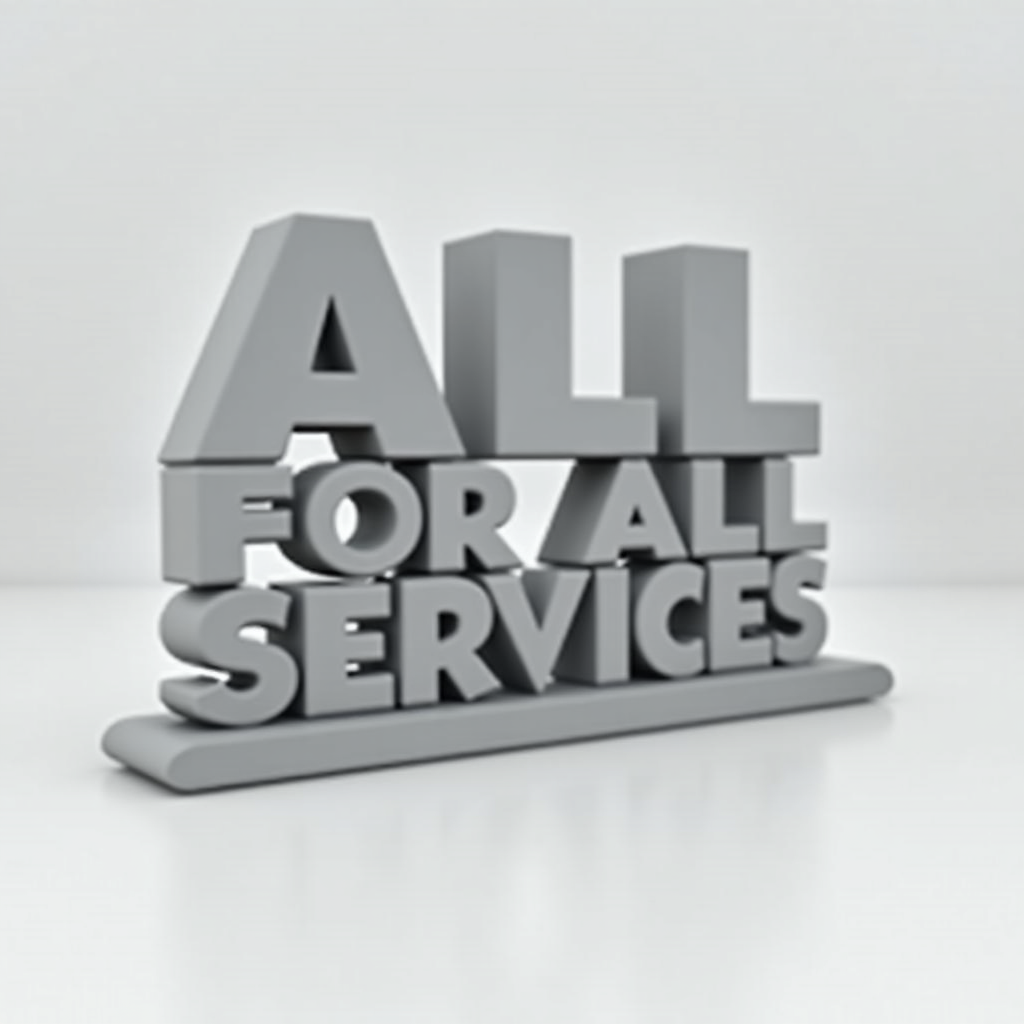All for All Services Logo free 3D printable STL
