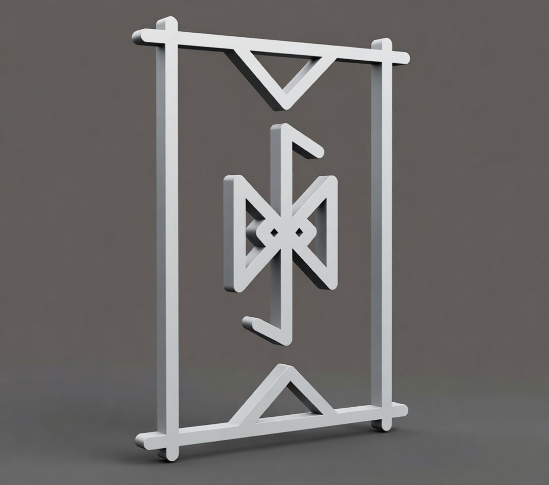 Norse Rune Symbol Plaque free 3D printable STL