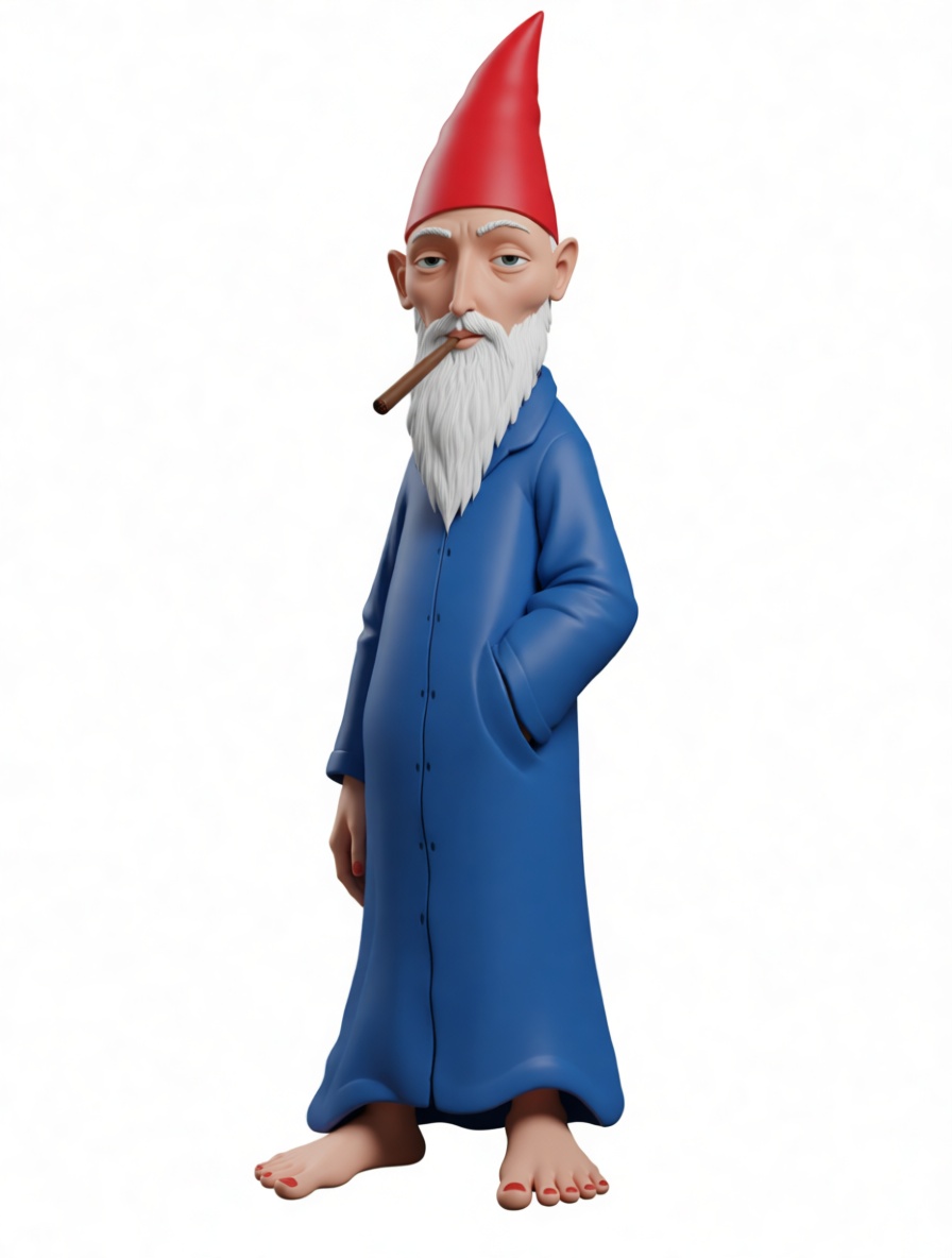 Smoking Garden Gnome Figurine free 3D printable STL