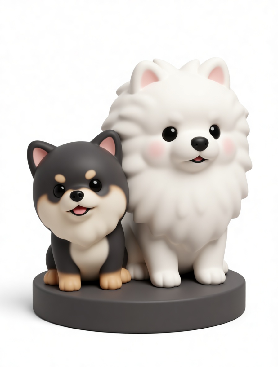 Shiba Inu and Pomeranian Figurines free 3D printable STL