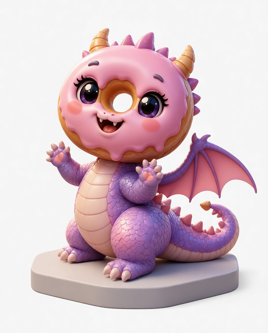 Dragon Donut Figurine free 3D printable STL