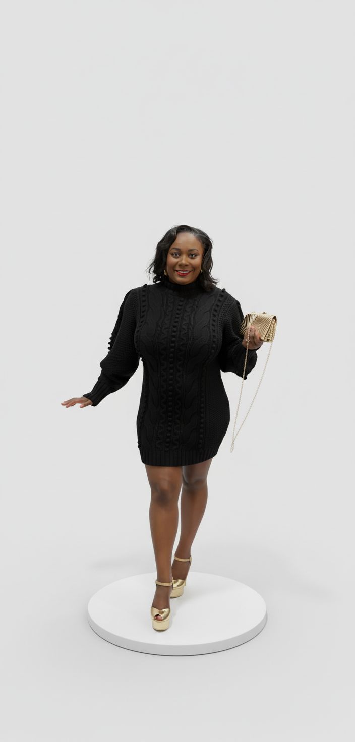 Woman in Black Dress Figurine free 3D printable STL