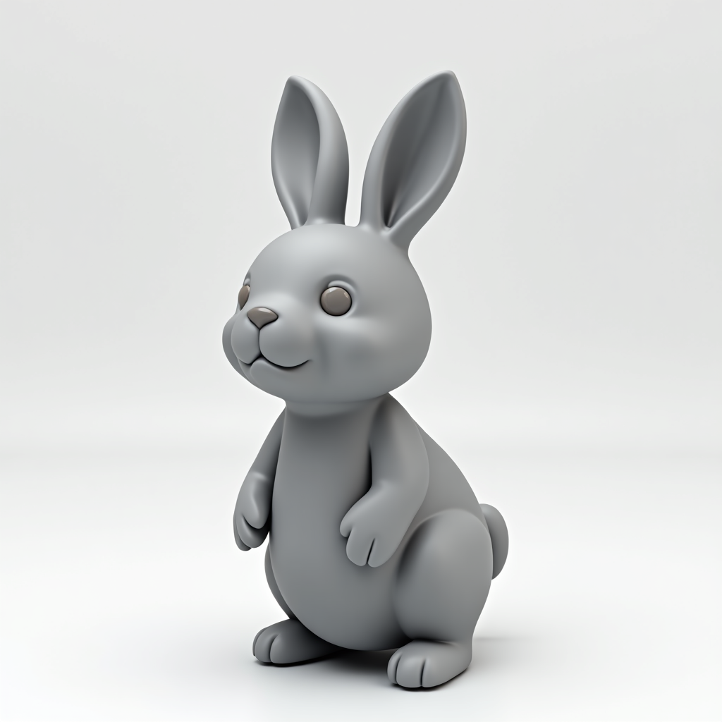 Cute Easter Bunny Model free 3D printable STL