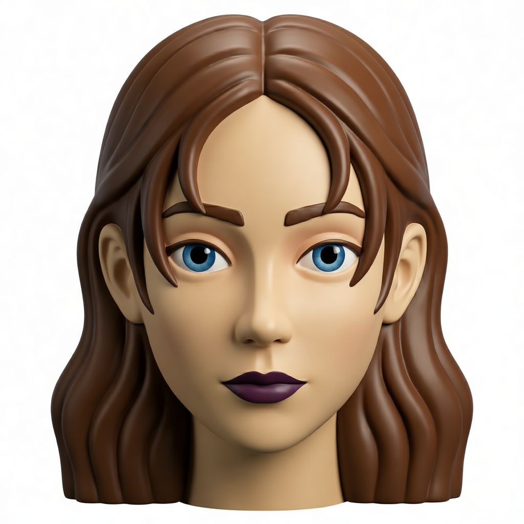 Stylized Female Head Bust free 3D printable STL