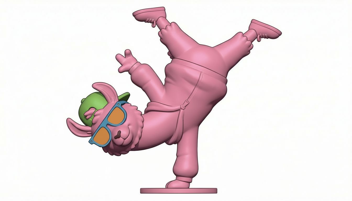 Cool Breakdancing Goat free 3D printable STL