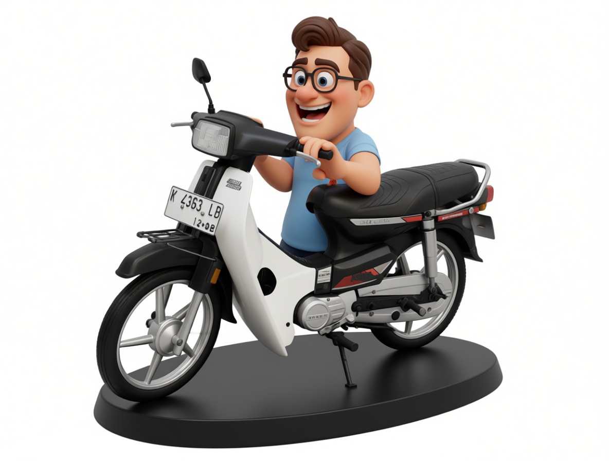 Honda Super Cub Figurine free 3D printable STL