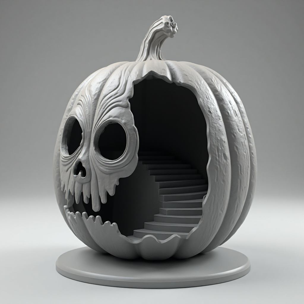 Halloween Pumpkin Sculpture free 3D printable STL