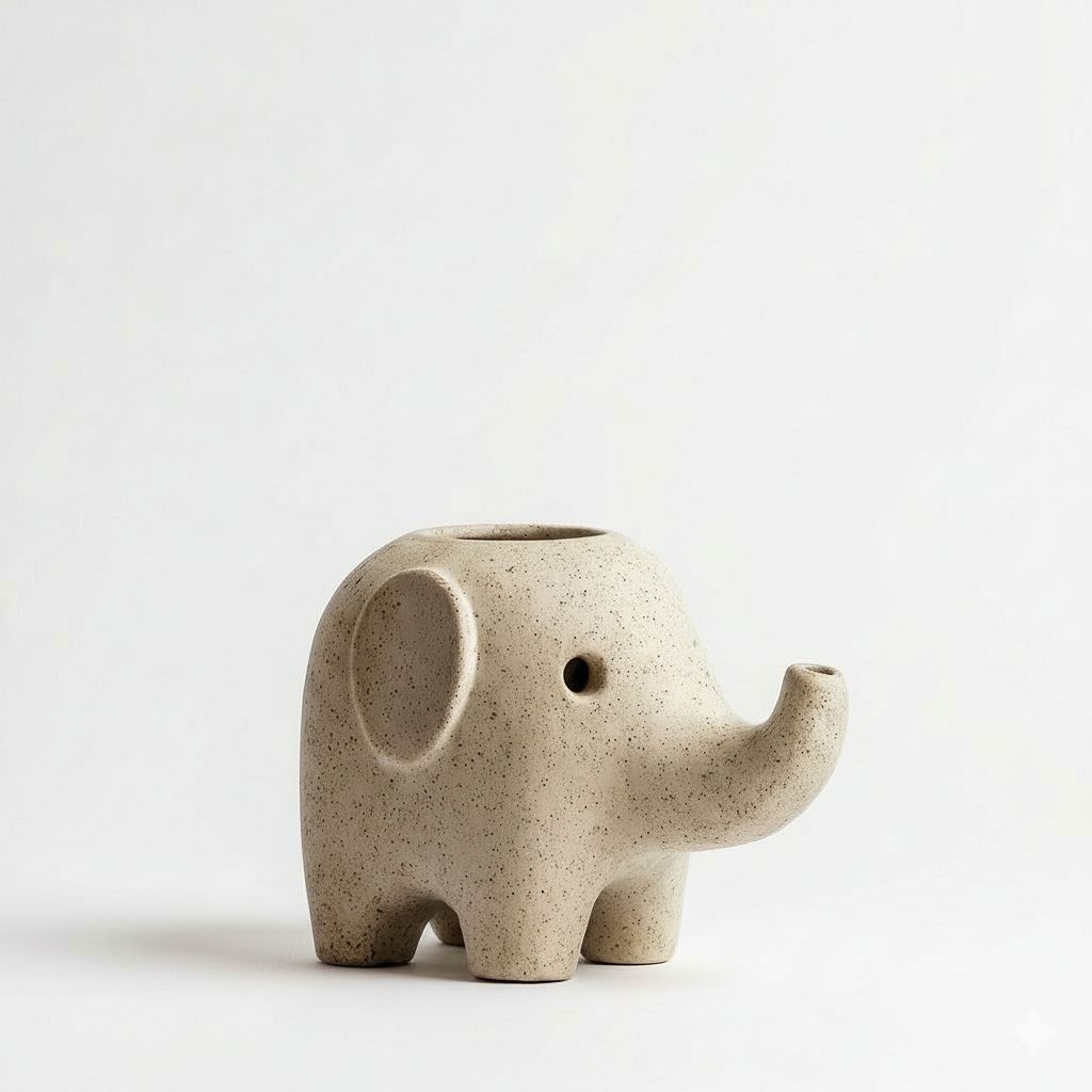 Elephant Planter Sculpture free 3D printable STL