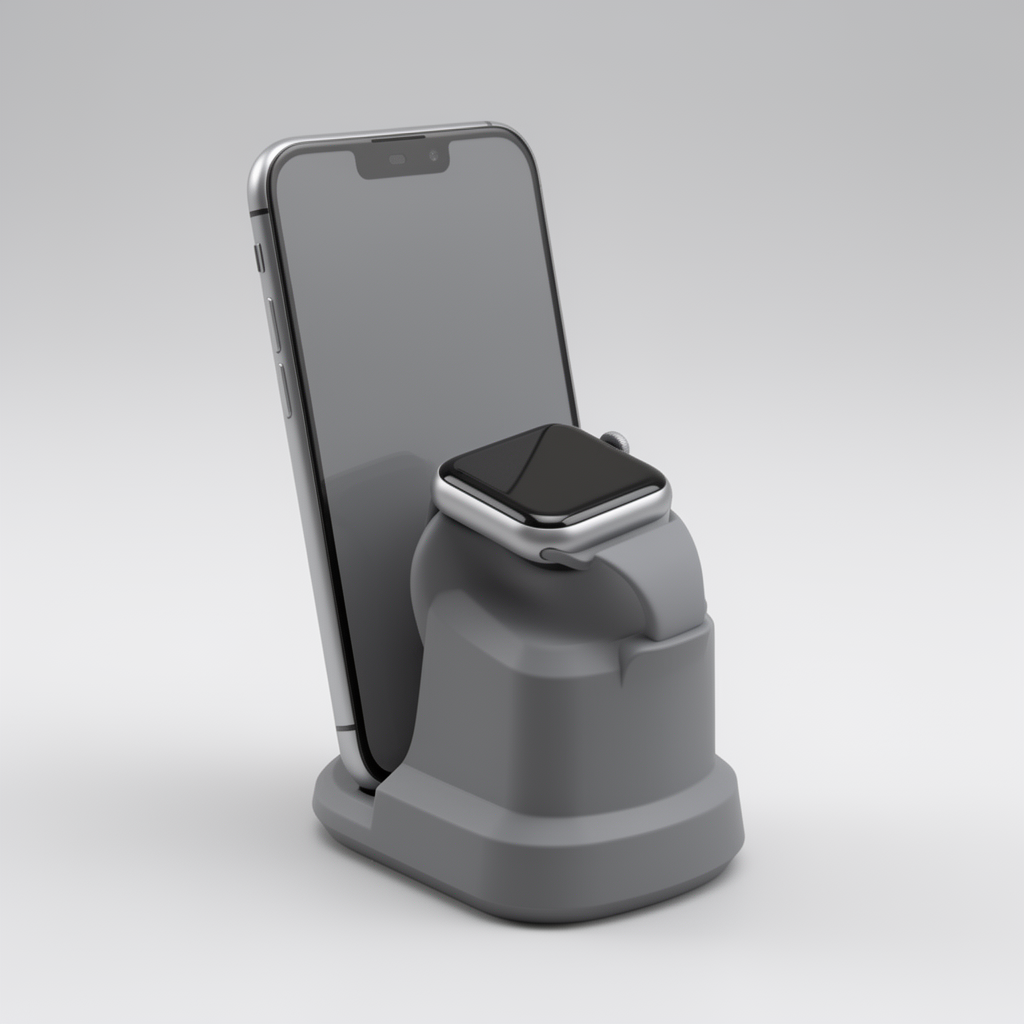 iPhone Apple Watch Dock free 3D printable STL