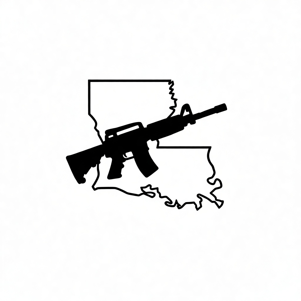M16 Rifle Silhouette Louisiana free 3D printable STL