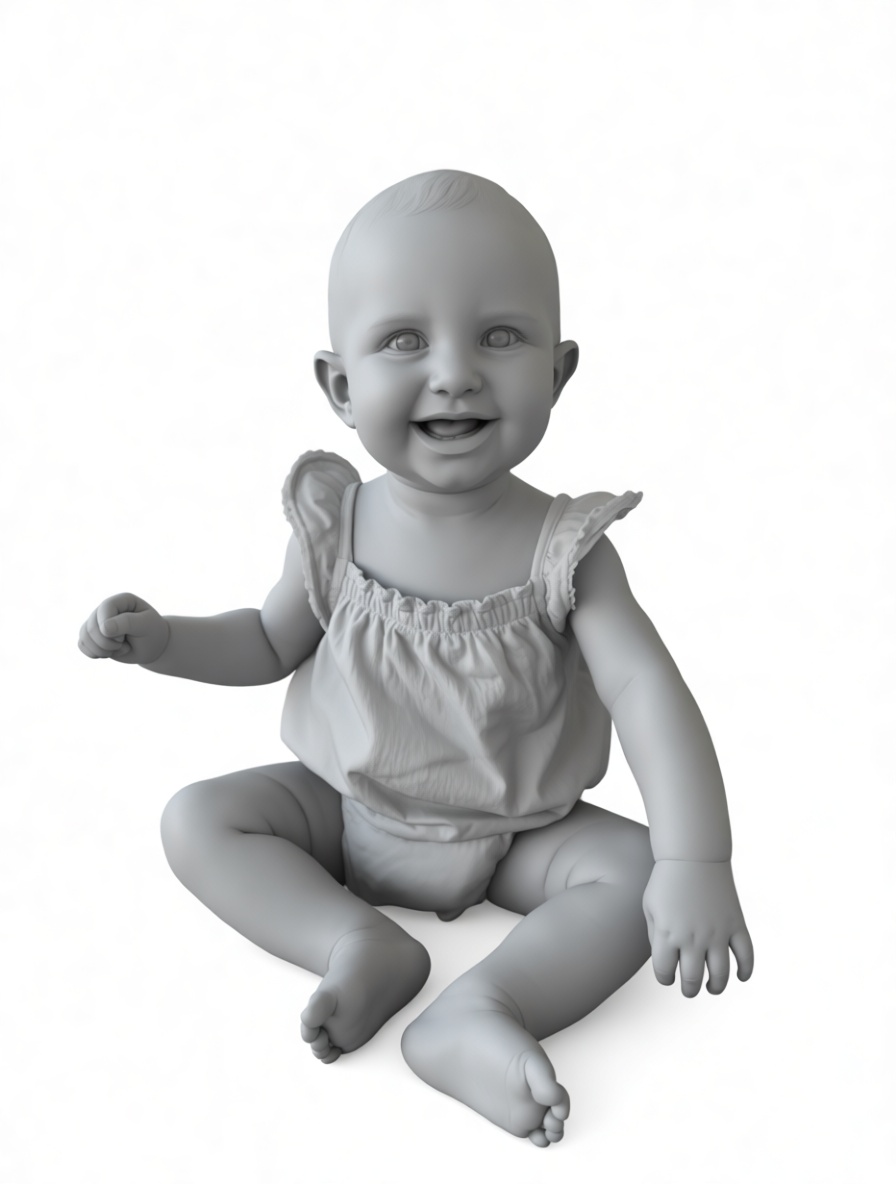 Smiling Baby Figurine free 3D printable STL