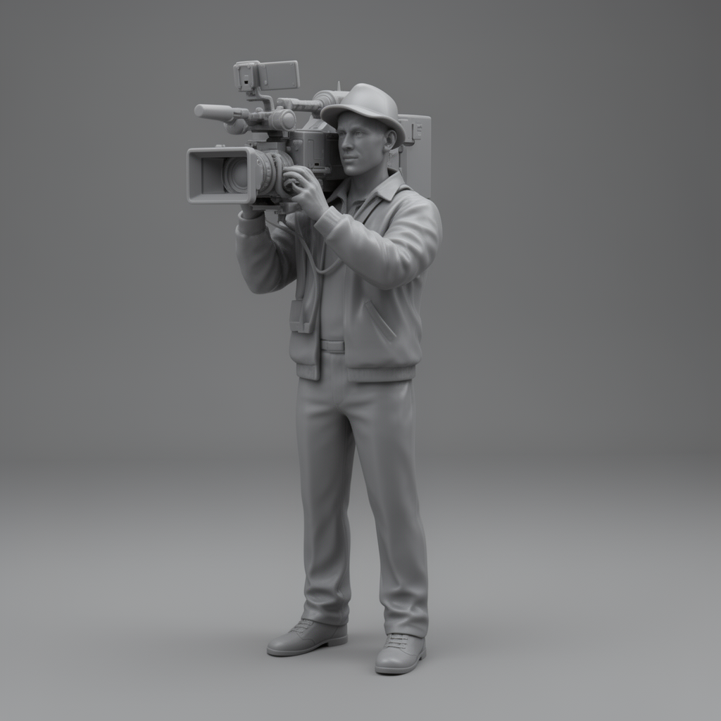 News Cameraman Figurine free 3D printable STL