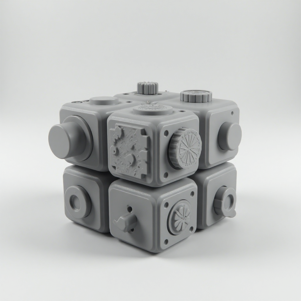 Modular Fidget Cube free 3D printable STL