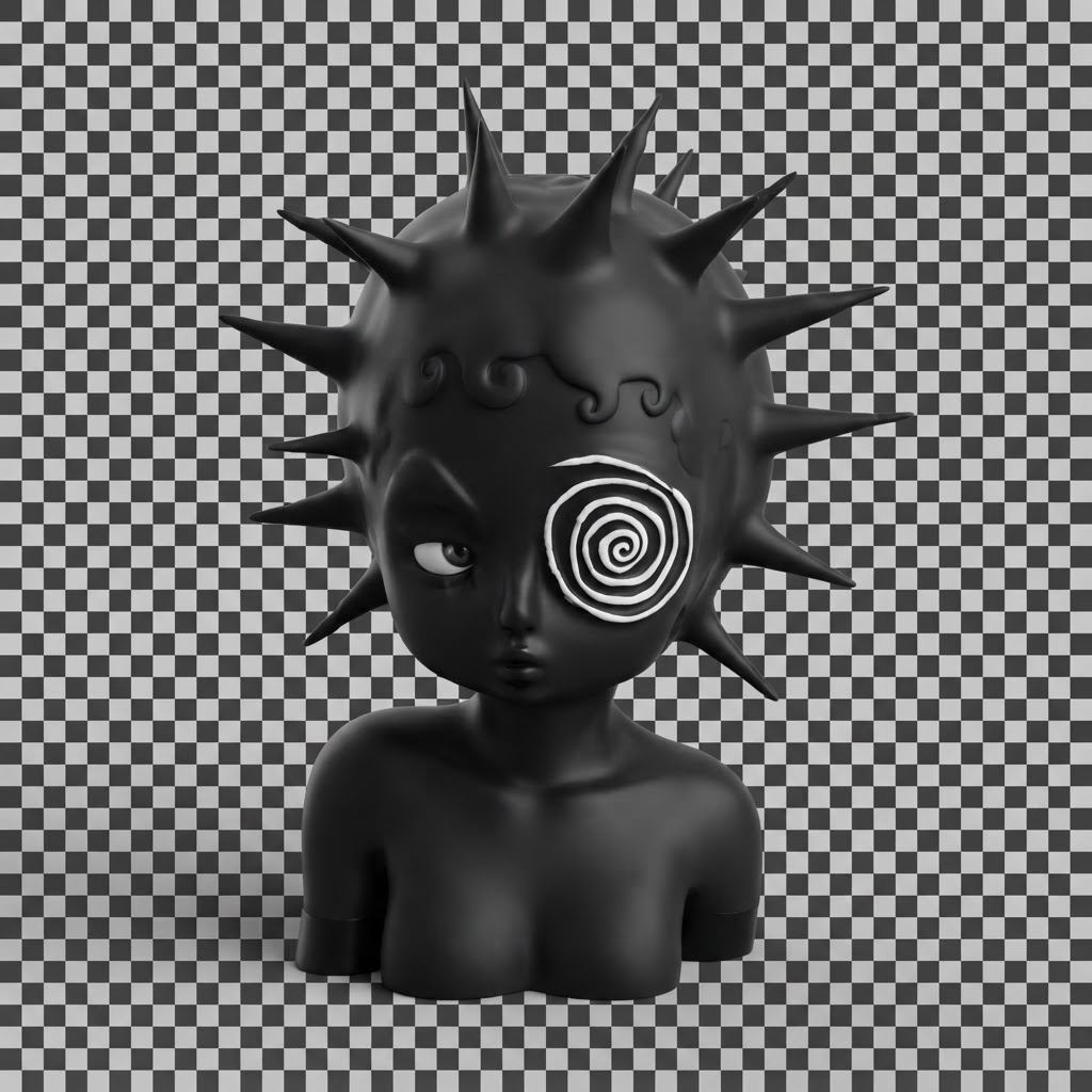 Spiky Head Bust free 3D printable STL