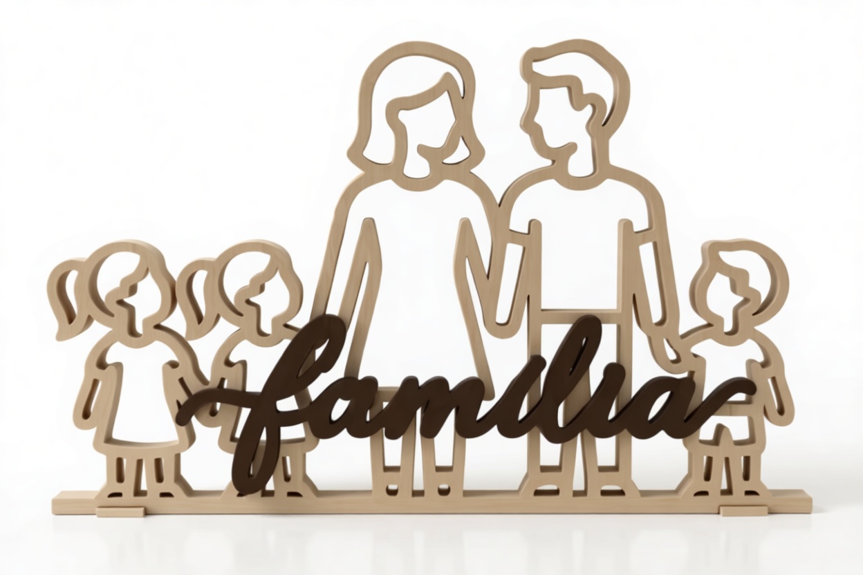Family Silhouette Sculpture free 3D printable STL