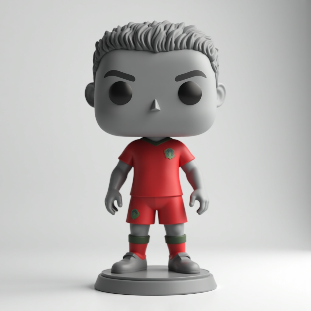 Cristiano Ronaldo Funko POP free 3D printable STL