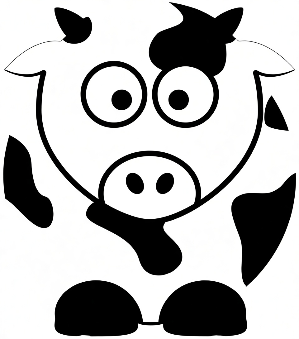 Cartoon Cow Figurine free 3D printable STL