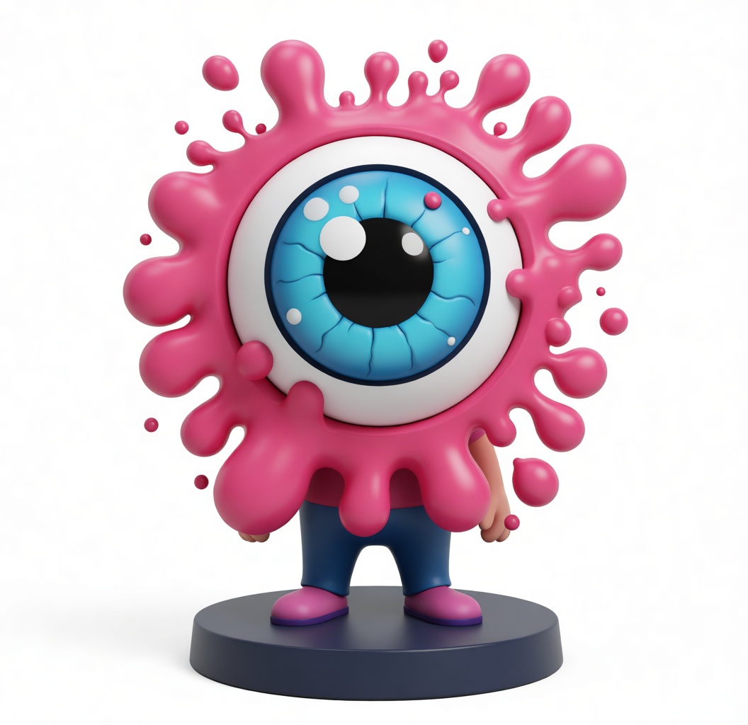 Eyeball Splash Figurine free 3D printable STL