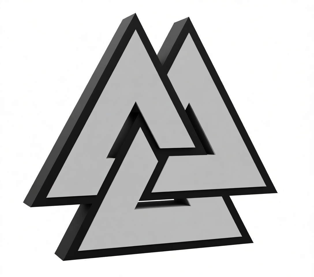 Valknut Symbol Model free 3D printable STL