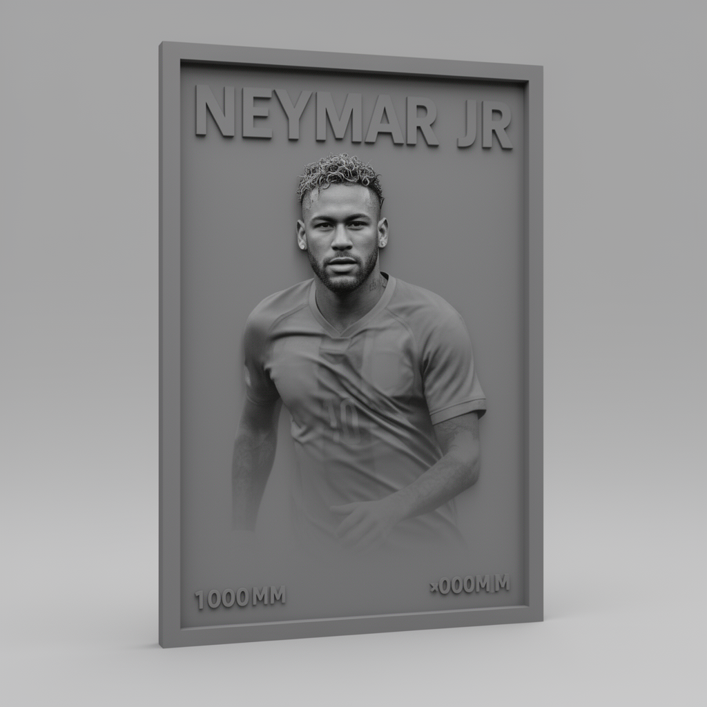 Neymar Jr. Poster free 3D printable STL