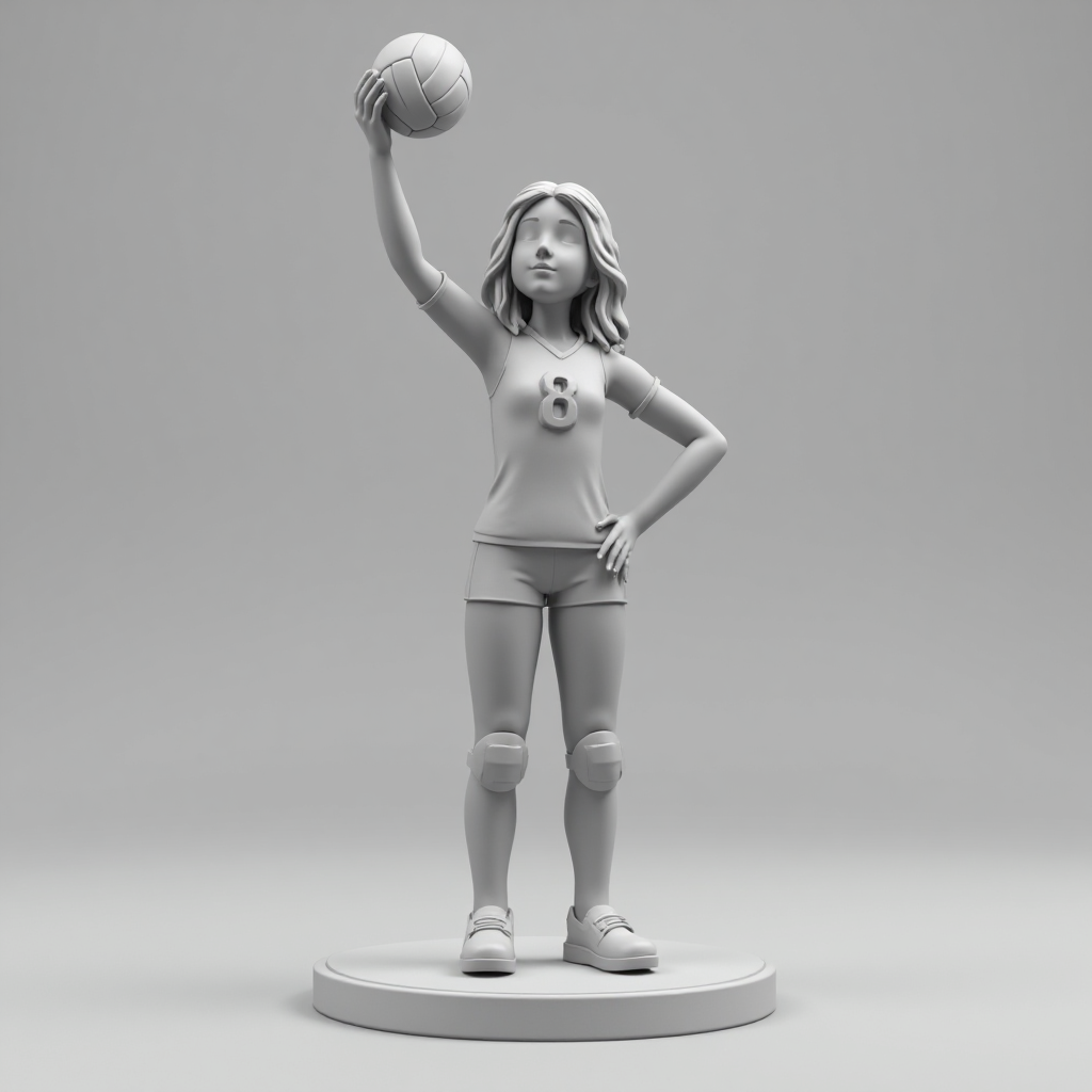 Volleyball Player Figurine free 3D printable STL