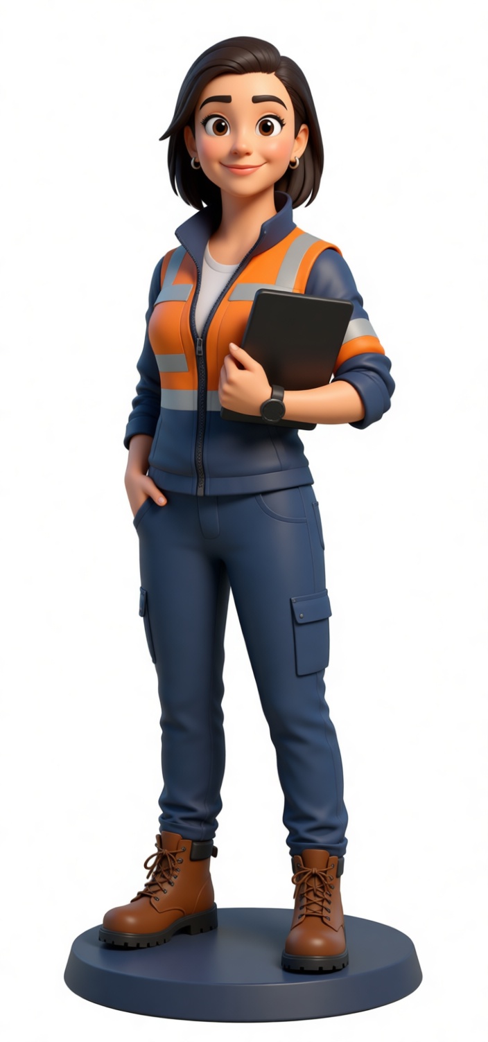 Female Engineer Figurine free 3D printable STL