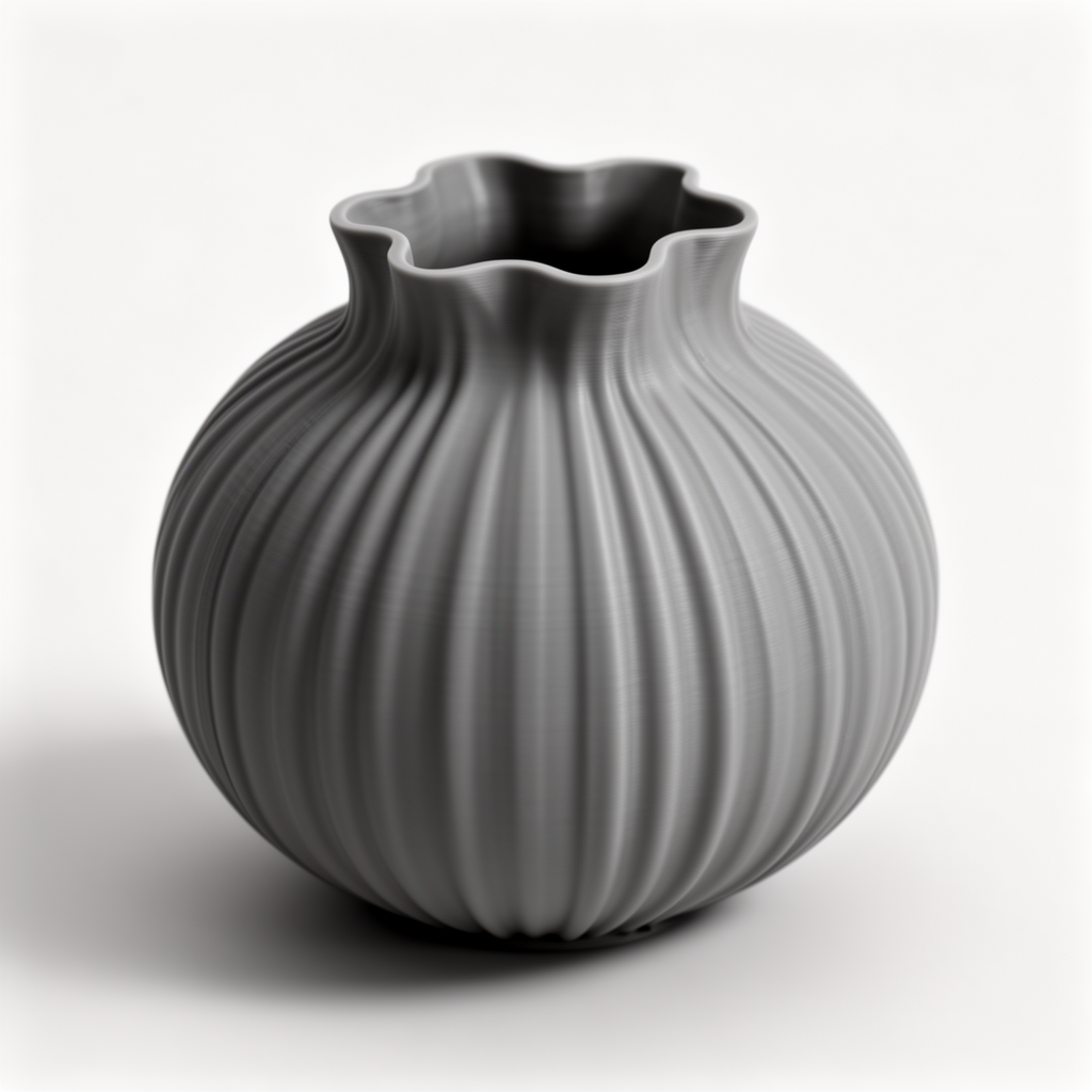 Bulbous Vase Sculpture free 3D printable STL