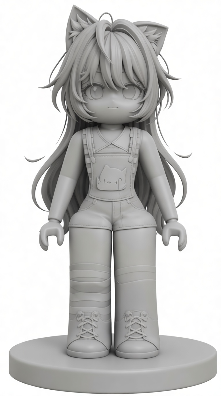 Catgirl Figurine free 3D printable STL