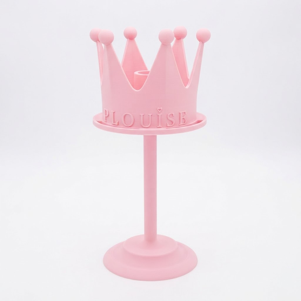 Pink Princess Crown Stand free 3D printable STL