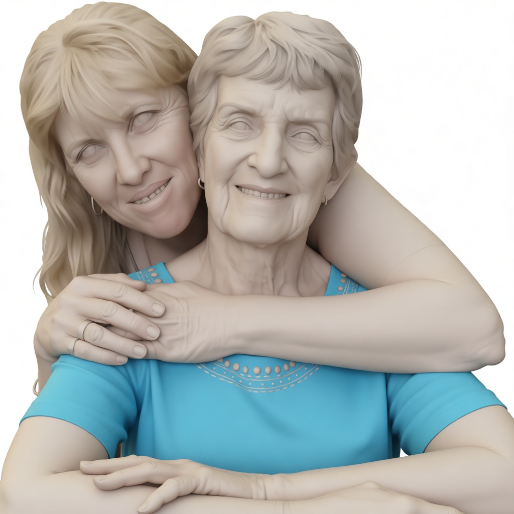 Mother Daughter Figurine free 3D printable STL
