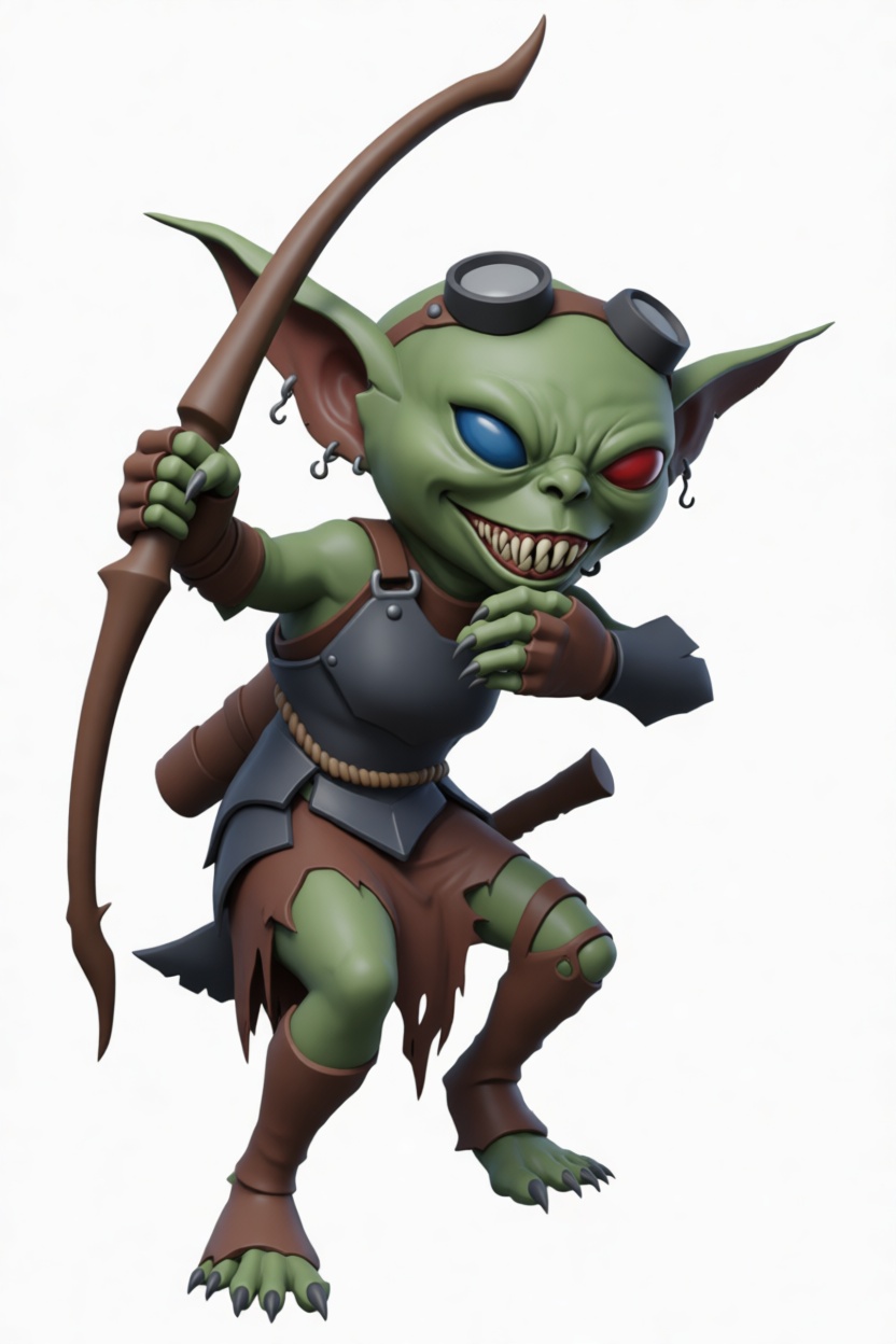 Goblin Archer Figurine free 3D printable STL