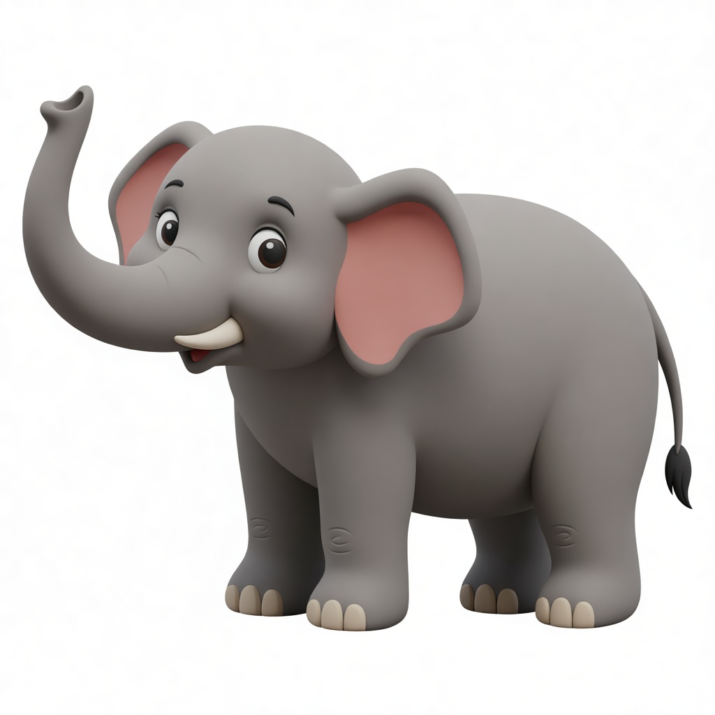 Cartoon Elephant Figurine free 3D printable STL