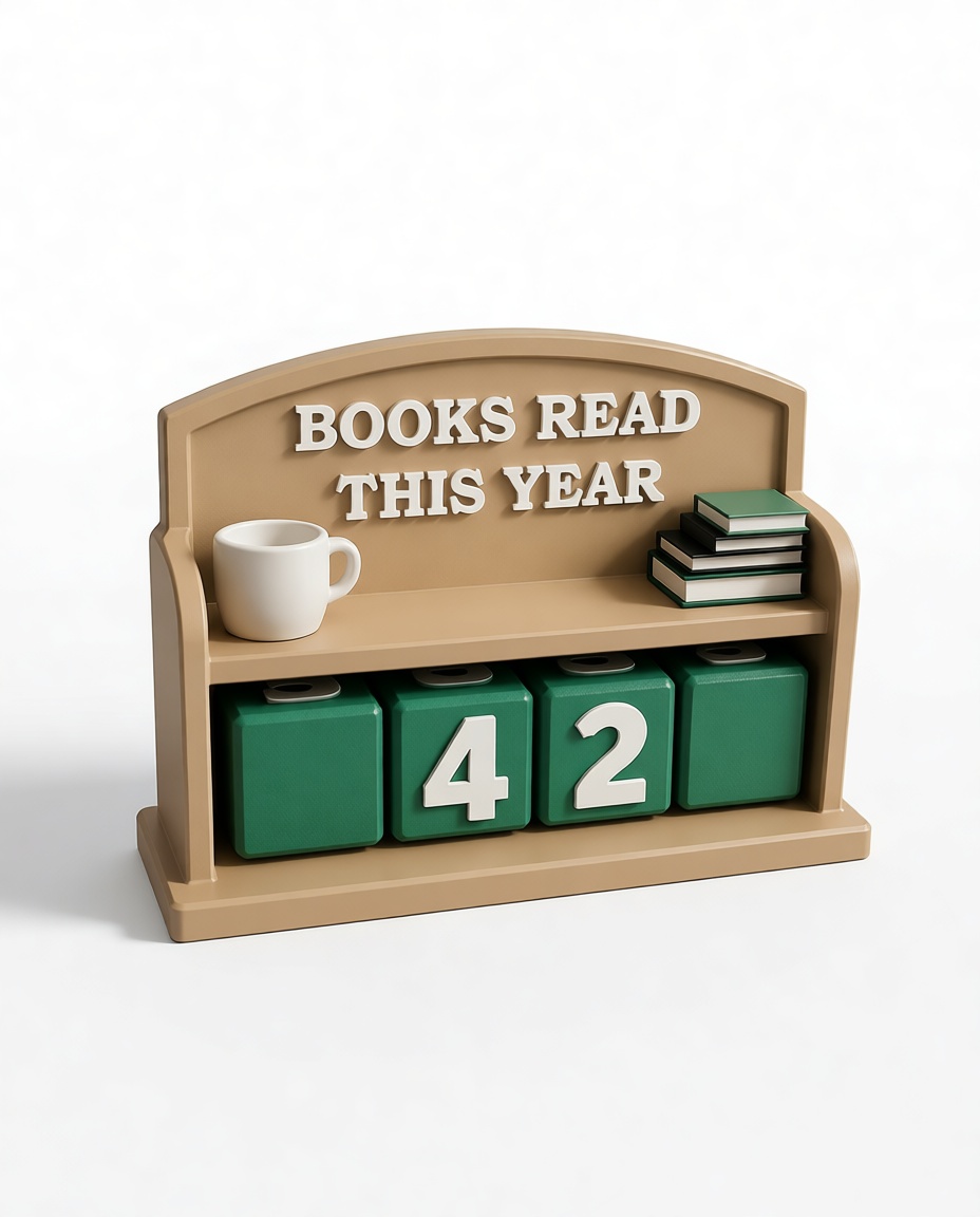 Books Read Counter free 3D printable STL