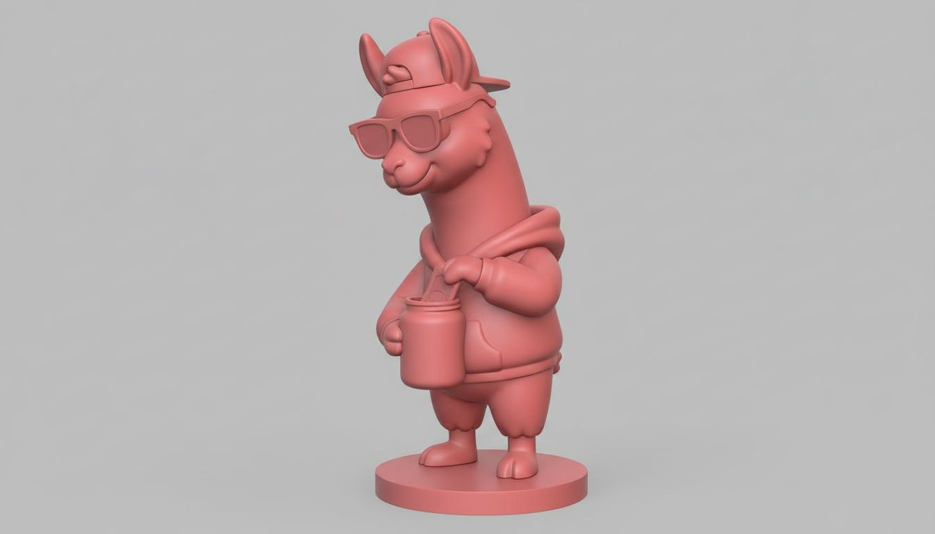 Cool Llama Figurine free 3D printable STL