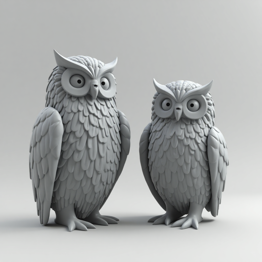 Great Horned Owl Figurine free 3D printable STL