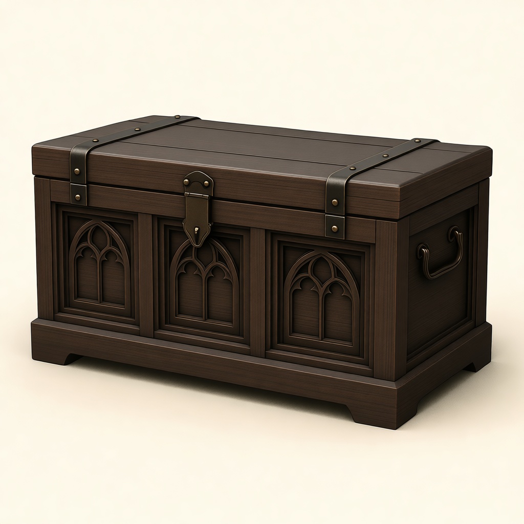 Gothic Wood Chest free 3D printable STL