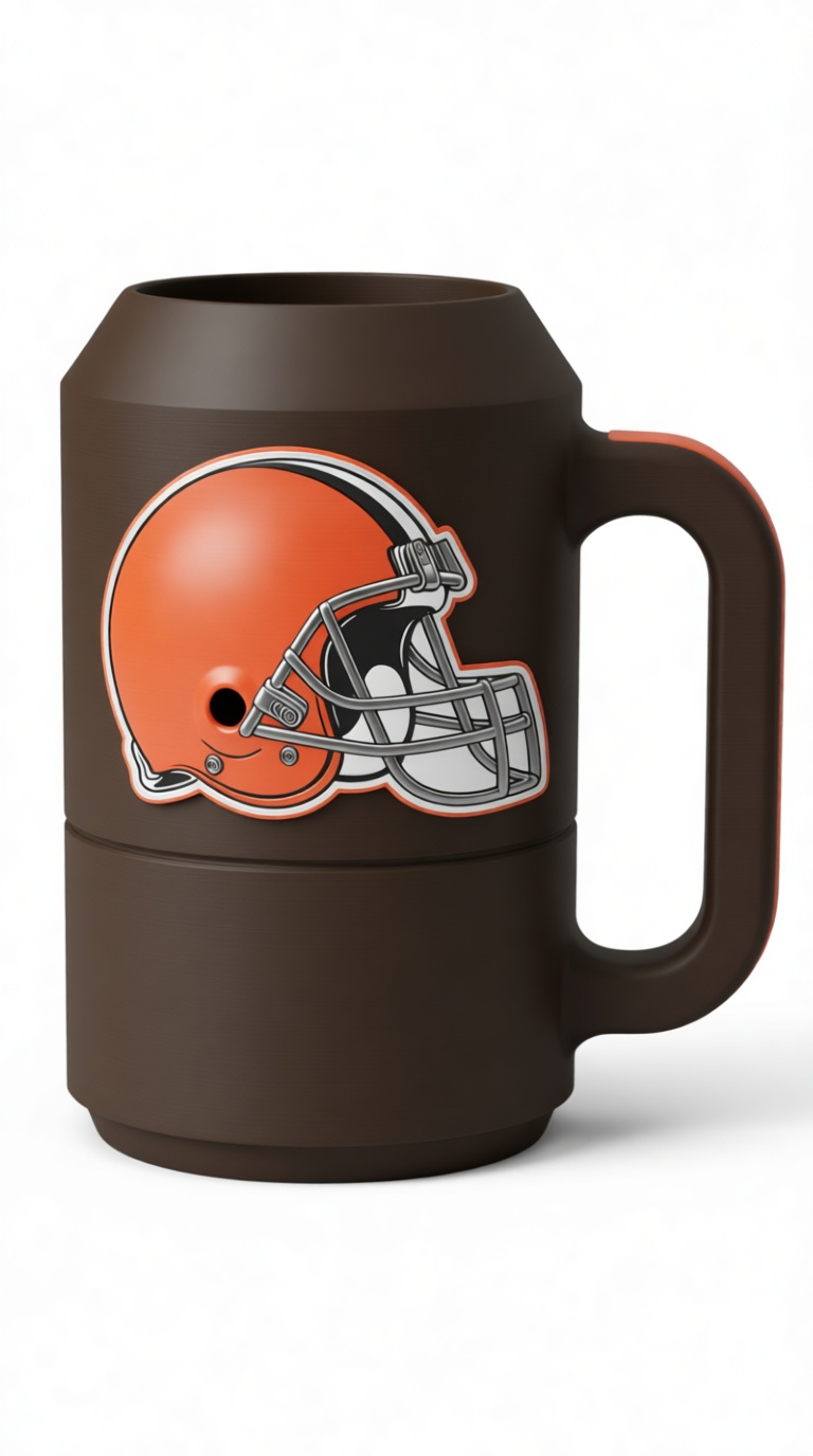 Cleveland Browns Helmet Mug free 3D printable STL
