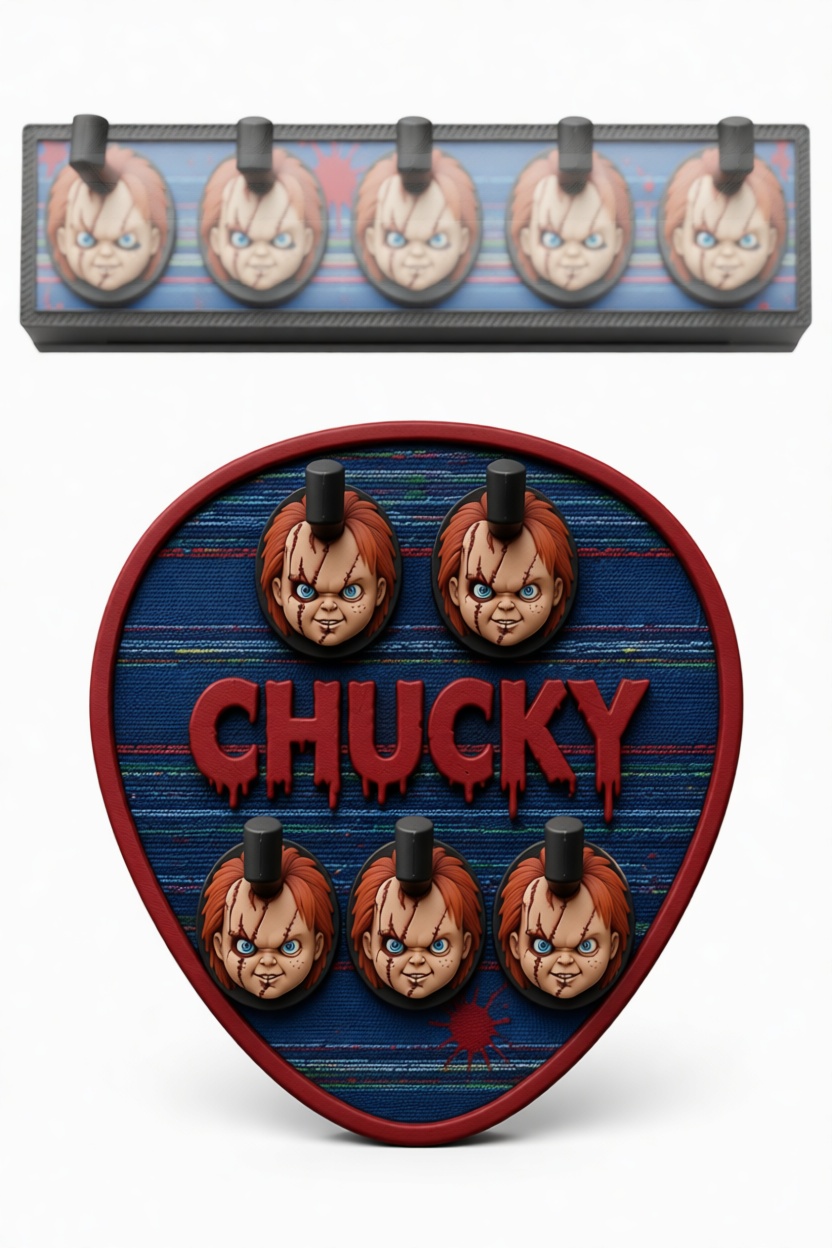Chucky Guitar Picks free 3D printable STL