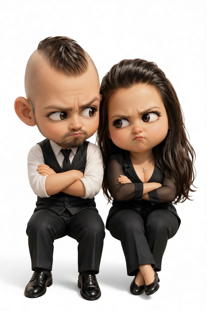 Angry Couple Figurines free 3D printable STL