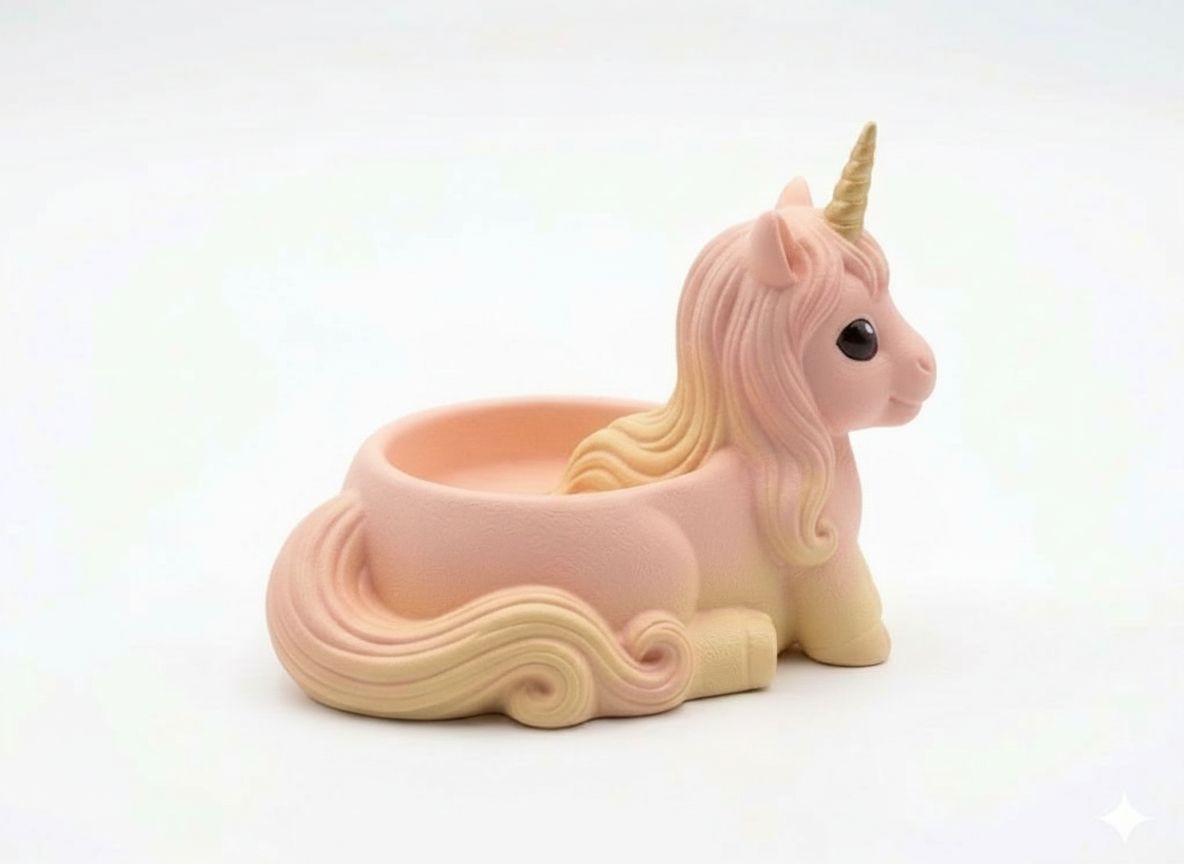 Unicorn Planter Figurine free 3D printable STL